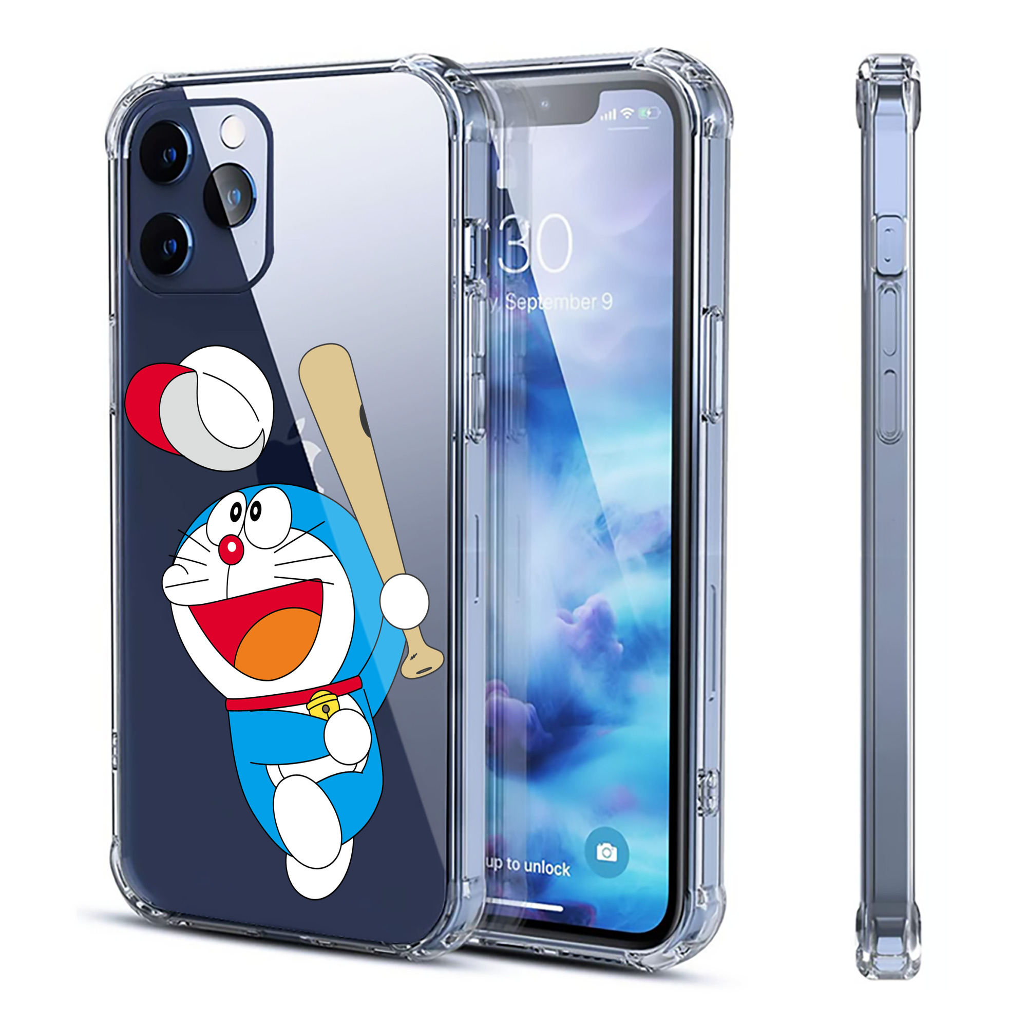 （画像用） ドラえもん Doraemon 【iPhone 12シリーズ対応】透明スマホケース（クリアソフトケース）